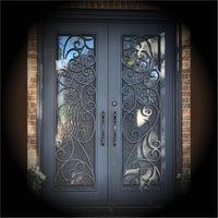 Faux Wrought Iron Decorative Shutters - To match door, Custom Design© (pair)!