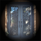 Faux Wrought Iron Decorative Shutters - To match door, Custom Design© (pair)!