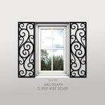CUSTOM Faux Wrought Iron Decorative Shutters - AIRSTREAM© pattern (1 pair)