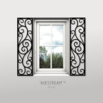 Faux Wrought Iron Decorative Shutters - AIRSTREAM© pattern (pair)!