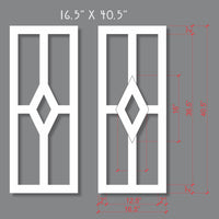 Faux Wrought Iron Decorative Shutters - Diamond Solitaire© pattern! CUSTOM ORDER
