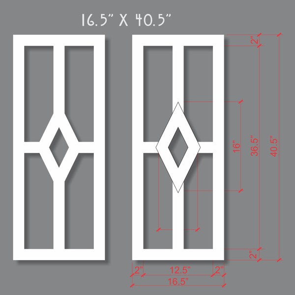 Copy of Faux Wrought Iron Decorative Shutters - Diamond Solitaire© pattern! CUSTOM ORDER Suzanne