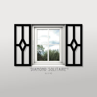 Faux Wrought Iron Decorative Shutters - Diamond Solitaire© pattern! CUSTOM ORDER