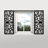 Faux Wrought Iron Shutters for Kristi K. Custom Designed Shutters - 2 pair