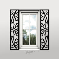 Faux Wrought Iron Decorative Shutters - TUSCANY© custom sized!