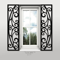 Faux Wrought Iron Decorative Shutters - TUSCANY© custom sized!