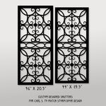Faux Wrought Iron Shutters for Carl S. - Custom Design