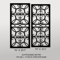 Faux Wrought Iron Shutters for Carl S. - Custom Design