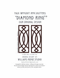 Faux Wrought Iron Decorative Shutters - DIAMOND RING© pattern (pair)!