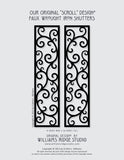 Faux Wrought Iron Shutters - Our Original Scroll Design - Prices are for a PAIR/SET (2) 14 inches wide.