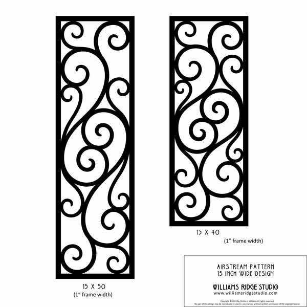 Shutters - Custom Order for AIRSTREAM© pattern (3 pair)!