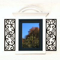 Faux Wrought Iron Shutters - Our Original Scroll Design - Prices are for a PAIR/SET (2) 14 inches wide.