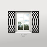 Faux Wrought Iron Decorative Shutters - HALO© pattern (pair)!