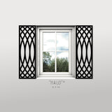 Faux Wrought Iron Decorative Shutters - HALO© pattern (pair)!