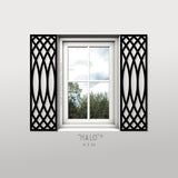 Faux Wrought Iron Decorative Shutters - HALO© pattern (pair)!