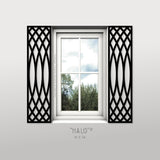 Faux Wrought Iron Decorative Shutters - HALO© pattern (pair)!