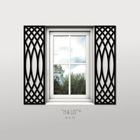 Faux Wrought Iron Decorative Shutters - HALO© pattern (pair)!