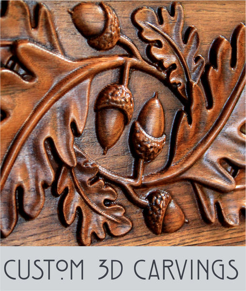 Wood Carving Custom Order - Oak Leaf & Acorns – Williams Ridge Studio