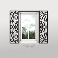 Faux Wrought Iron Decorative Shutters - TUSCANY© pattern (pair)!